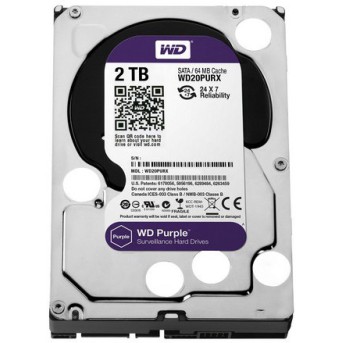 Жесткий диск для видеонаблюдения HDD 2Tb Western Digital Purple WD20PURX - Metoo (1)