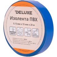 Изолента Deluxe ПВХ 0,13 х 15 мм Синяя