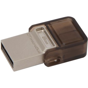 USB флешка 16Gb 2.0 Kingston OTG DTDUO/<wbr>16GB Металл - Metoo (1)