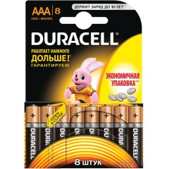 Батарейка DURACELL Basic AAA 8шт LR03 (мизинчиковые)